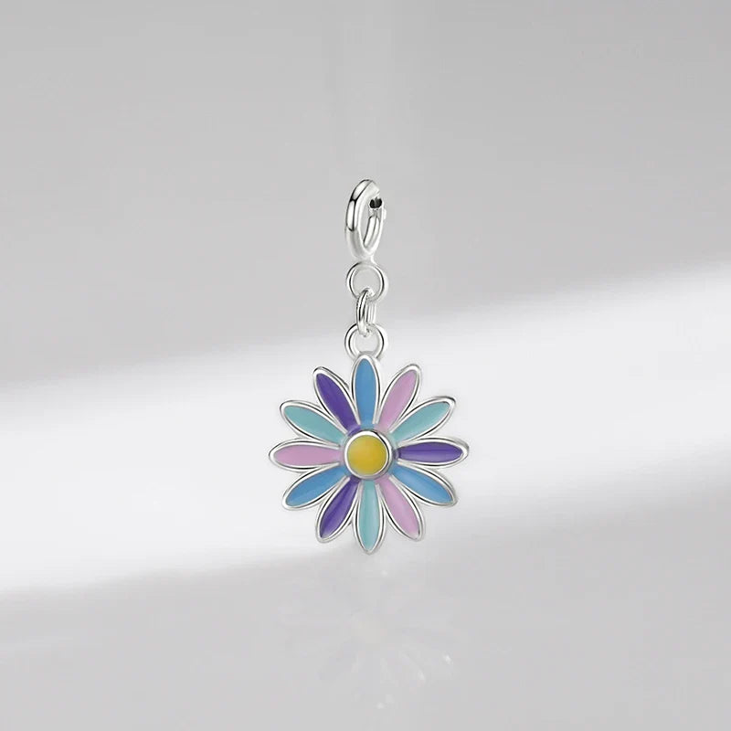 Charm de Prata Floral