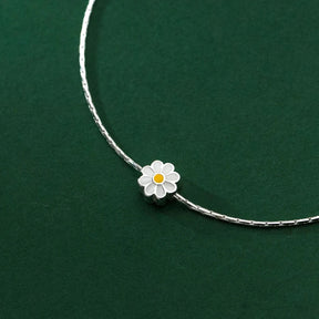 Pulseira de Prata Clássica Margarida