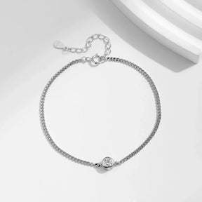 Pulseira de Prata Adornada com Moissanite