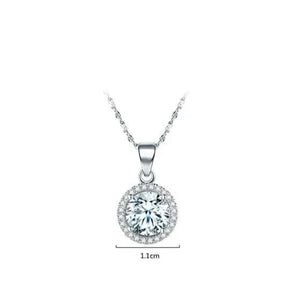 Colar de Prata Pingente de Zircônia 2.0Ct